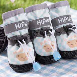 XC01 Waterproof Drawstring Dog Rain Boots