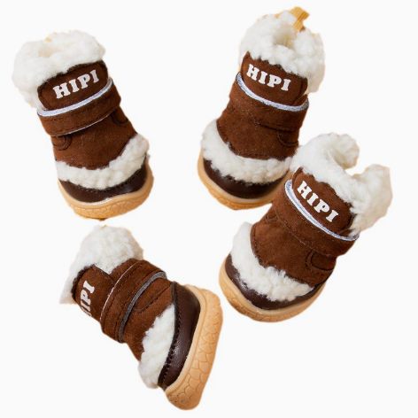 XC11 Fleece-Lined Suede Winter Dog Boots
