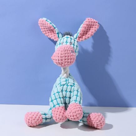 XC2 Plush Corduroy Dog Toys on a pet
