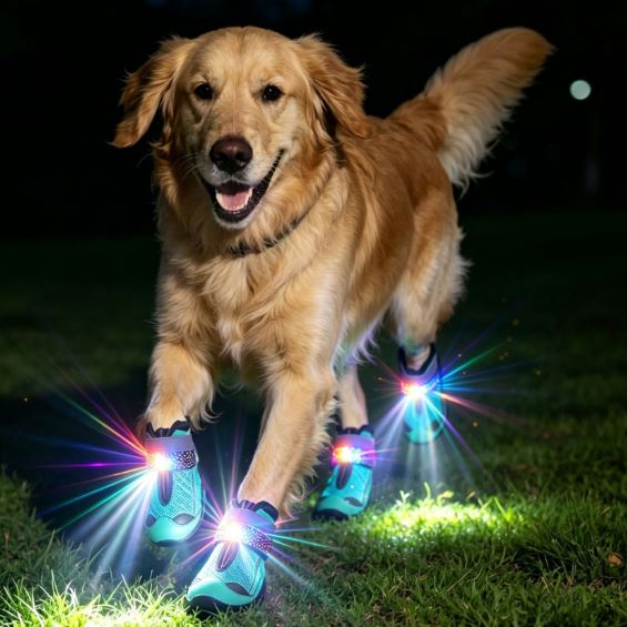XC20 LED Light-Up Dog Shoes for Night Walks on a pet